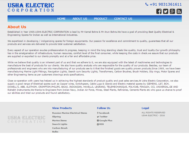 Electrical Products Web Catalogue